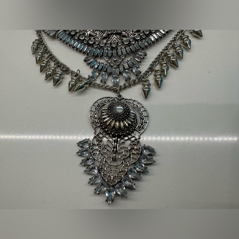 Silver & Rhinestone Statement Dylan Lex Inspired … - image 4